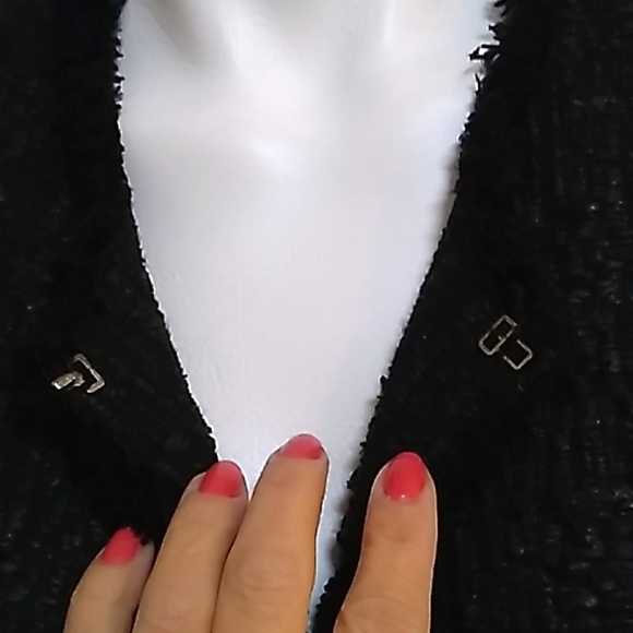 Zara Woman Black/Gray Distressed 4 Pocket Top Hook Lined Jacket. Sz Large. NWT - Picture 12 of 16